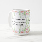 母パーソナライズされた日の名前MAG コーヒーマグカップ (正面左)