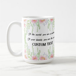 母パーソナライズされた日の名前MAG コーヒーマグカップ