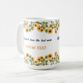 母パーソナライズされた日の名前MAG コーヒーマグカップ (正面左)