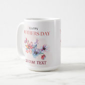 母パーソナライズされた日の名前MAG コーヒーマグカップ (正面左)