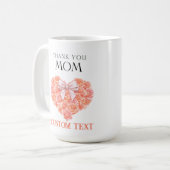 母パーソナライズされた日の名前MAG コーヒーマグカップ (正面左)