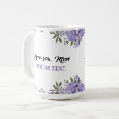 母パーソナライズされた日の名前MAG コーヒーマグカップ (正面左)