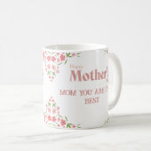 母パーソナライズされた日の名前MAG コーヒーマグカップ (正面右)