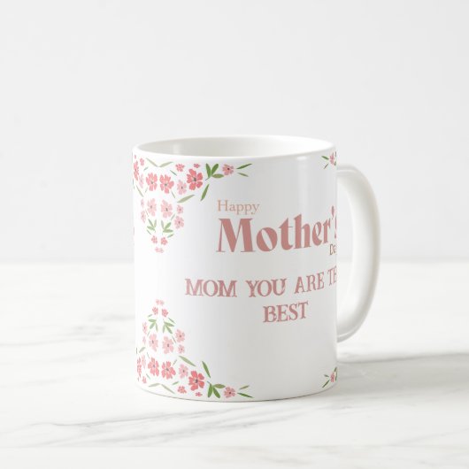 母パーソナライズされた日の名前MAG コーヒーマグカップ (正面右)