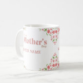 母パーソナライズされた日の名前MAG コーヒーマグカップ (正面左)