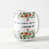 母パーソナライズされた日の名前MAG コーヒーマグカップ (正面右)