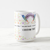 母パーソナライズされた日の名前MAG コーヒーマグカップ (正面右)