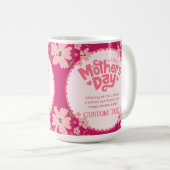 母パーソナライズされた日の名前MAG コーヒーマグカップ (正面右)