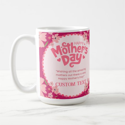 母パーソナライズされた日の名前MAG コーヒーマグカップ (左)