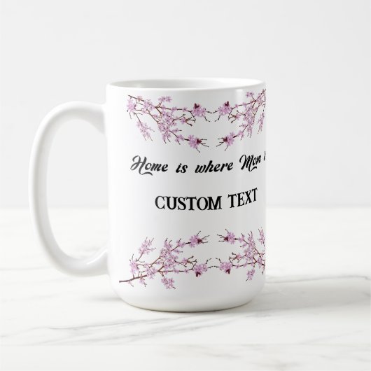 母パーソナライズされた日の名前MAG コーヒーマグカップ (左)