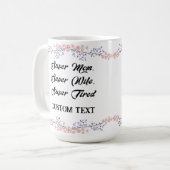 母パーソナライズされた日の名前MAG コーヒーマグカップ (正面左)