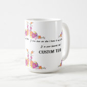 母パーソナライズされた日の名前MAG コーヒーマグカップ (正面右)