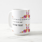 母パーソナライズされた日の名前MAG コーヒーマグカップ (正面左)