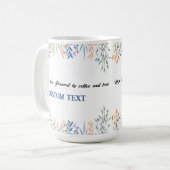 母パーソナライズされた日の名前MAG コーヒーマグカップ (正面左)