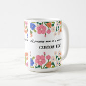 母パーソナライズされた日の名前MAG コーヒーマグカップ (正面右)