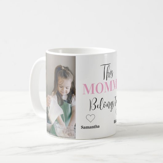 母パーソナライズされた日の贈り物 | カスタム写真マググ コーヒーマグカップ (正面左)