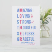 母パーソナライズされた日カードお祝いカード シーズンカード (スタンド正面)