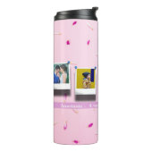 母パーソナライズされた日フォトコラージョガーリーンピンク タンブラー (回転左)