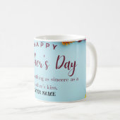 母パーソナライズされた日マグカップ コーヒーマグカップ (正面右)