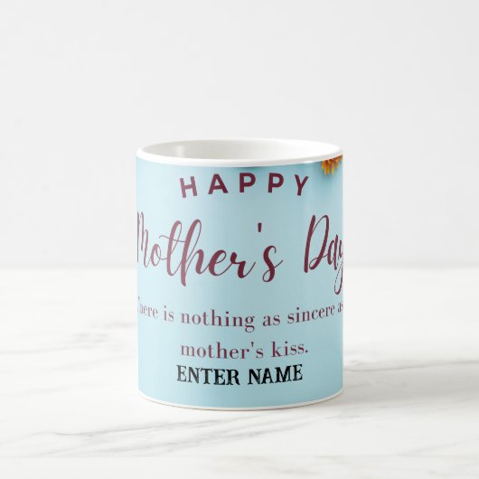 母パーソナライズされた日マグカップ コーヒーマグカップ (中央)