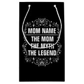 母パーソナライズされた日 スモールペーパーバッグ (裏面)