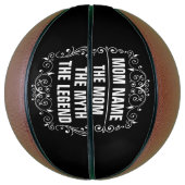 母パーソナライズされた日 バスケットボール (縦)