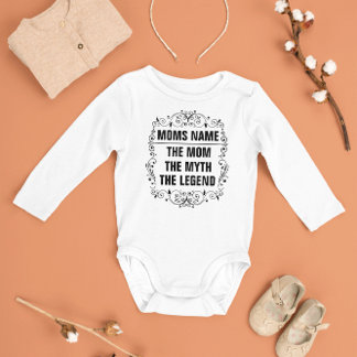 母パーソナライズされた日 ベビーボディスーツ