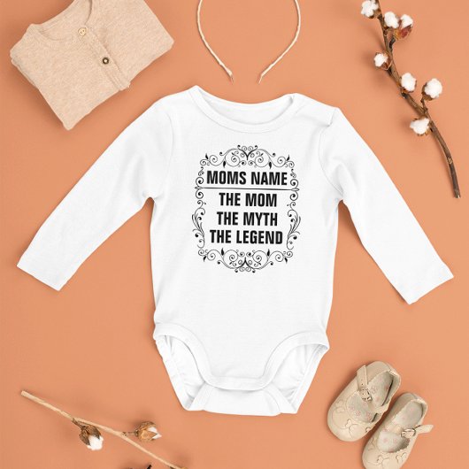 母パーソナライズされた日 ベビーボディスーツ