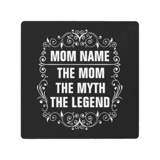 母パーソナライズされた日 メタルプリント