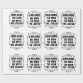 母パーソナライズされた日 ラッピングペーパー (フラット)