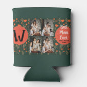 母パーソナライズされた日，写真コラージュフローラギフト 缶クーラー (裏面)