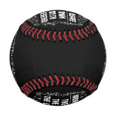 母パーソナライズされた日 野球ボール (裏面)