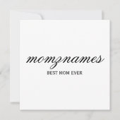 母パーソナライズされた最高の日 カード (正面)
