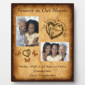 母パーソナライズされた死追悼品 フォトプラーク (正面)