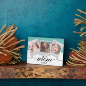 母パーソナライズされた母の日の家族への贈りユニーク物 フォトプラーク (側面)