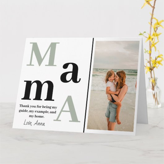 母パーソナライズされた母の日の折り畳みグリーティングカード カード (黄色い花)