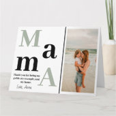 母パーソナライズされた母の日の折り畳みグリーティングカード カード (正面)