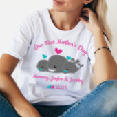 母パーソナライズされた母の日双子の男の子 Tシャツ