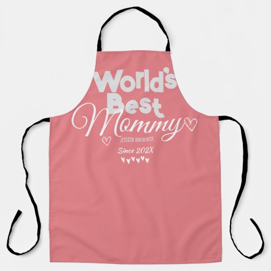 母パーソナライズされた母の日、世界の母最高のの贈り物 エプロン (正面)