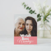 母パーソナライズされた母の日、世界の母最高のの贈り物 シーズンポストカード (スタンド正面)