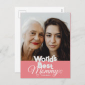 母パーソナライズされた母の日、世界の母最高のの贈り物 シーズンポストカード (正面/裏面)