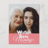 母パーソナライズされた母の日、世界の母最高のの贈り物 シーズンポストカード (正面)