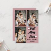 母パーソナライズされた母の日、写真コラージュのギフト3枚 カード (正面/裏面インサイチュ)