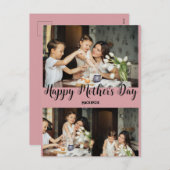母パーソナライズされた母の日、写真コラージュのギフト3枚 シーズンポストカード (正面/裏面)