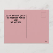 母パーソナライズされた母の日、写真コラージュのギフト3枚 シーズンポストカード (裏面)