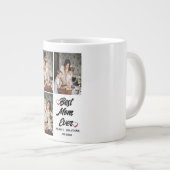母パーソナライズされた母の日、写真コラージュのギフト3枚 ジャンボコーヒーマグカップ (正面右)