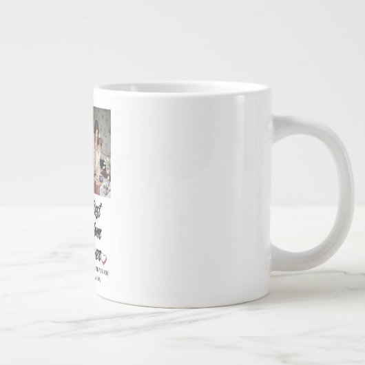 母パーソナライズされた母の日、写真コラージュのギフト3枚 ジャンボコーヒーマグカップ (右)