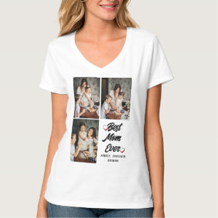 母パーソナライズされた母の日、写真コラージュのギフト3枚 Tシャツ