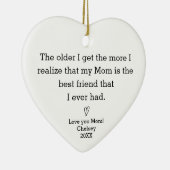 母パーソナライズされた母誕生日母の日 セラミックオーナメント (右)
