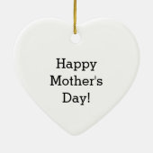 母パーソナライズされた母誕生日母の日 セラミックオーナメント (裏面)